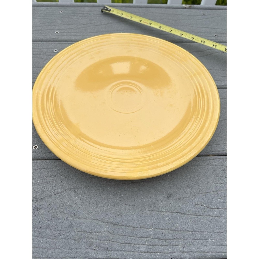 Vintage‎ Yellow Fiesta Fiestaware Chop (Serving) Plate 13" - Picture 7 of 9